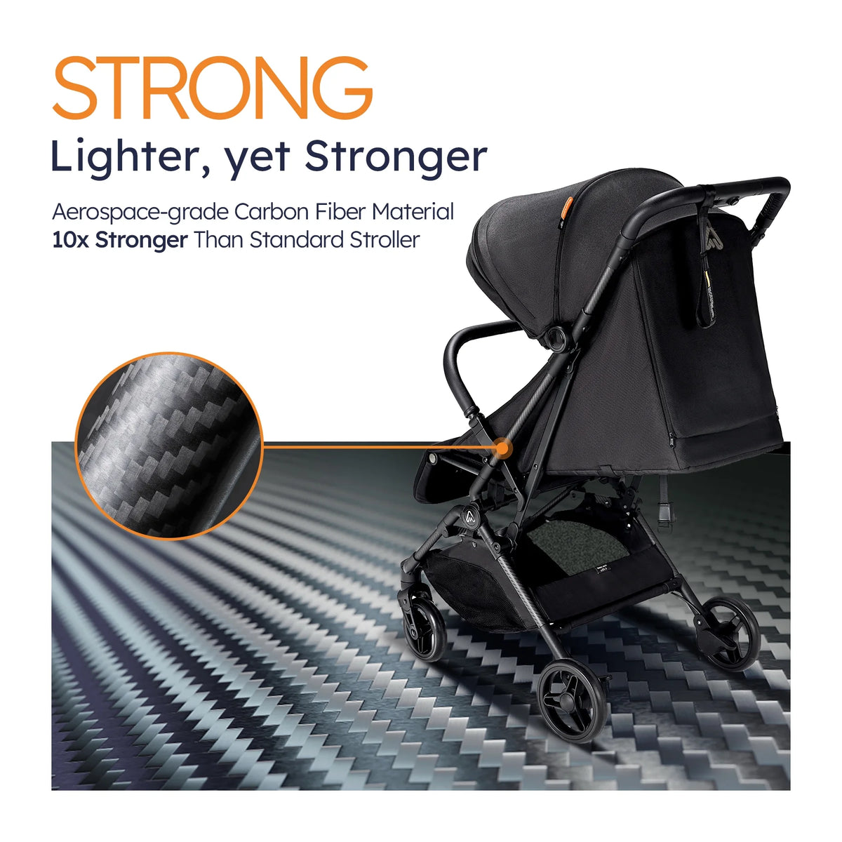 11.5 lb Ultra Light Weight Foldable Carbon Fiber Baby Travel Compact Stroller L9714