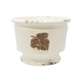 Rustic Garden Leaves Round Cachepot F4874