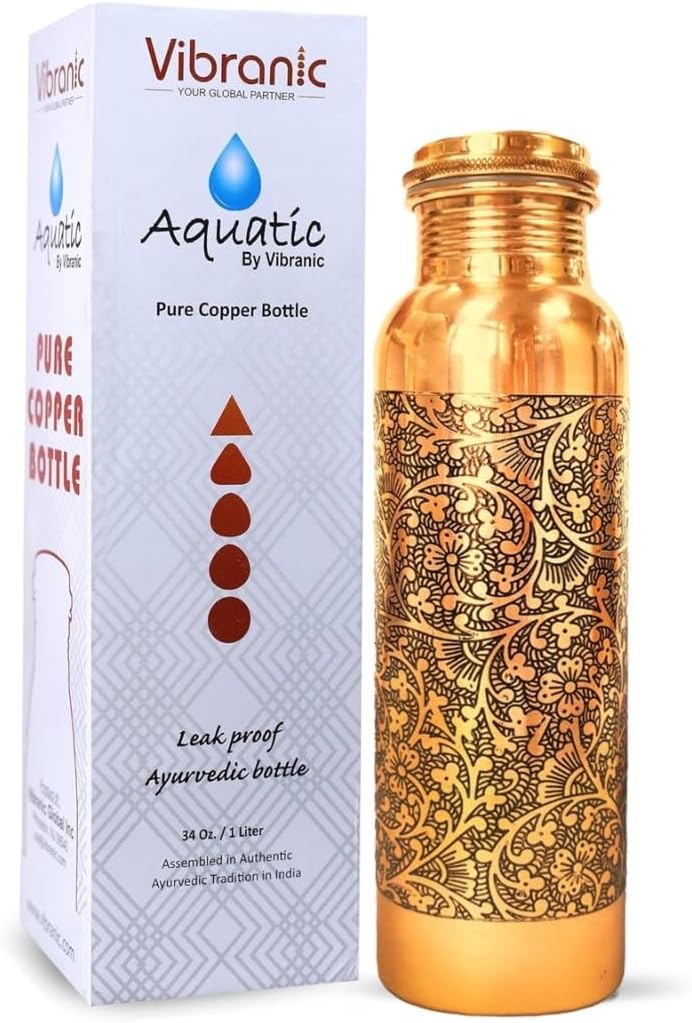 34oz Leak Proof Copper Water Bottle T3763