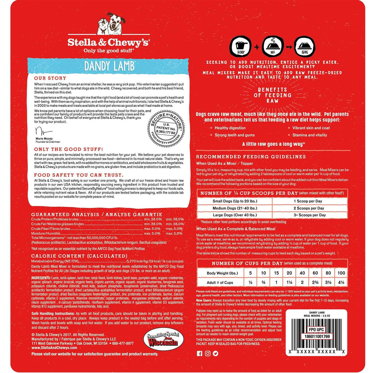 Freeze Dried Lamb Dog Food O174