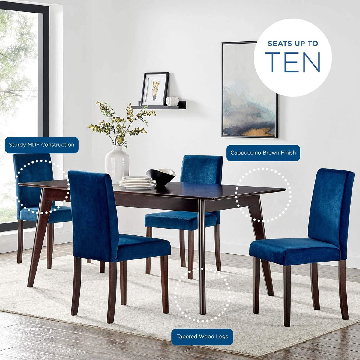 69 Rectangle Cappuccino Dining Table A925718