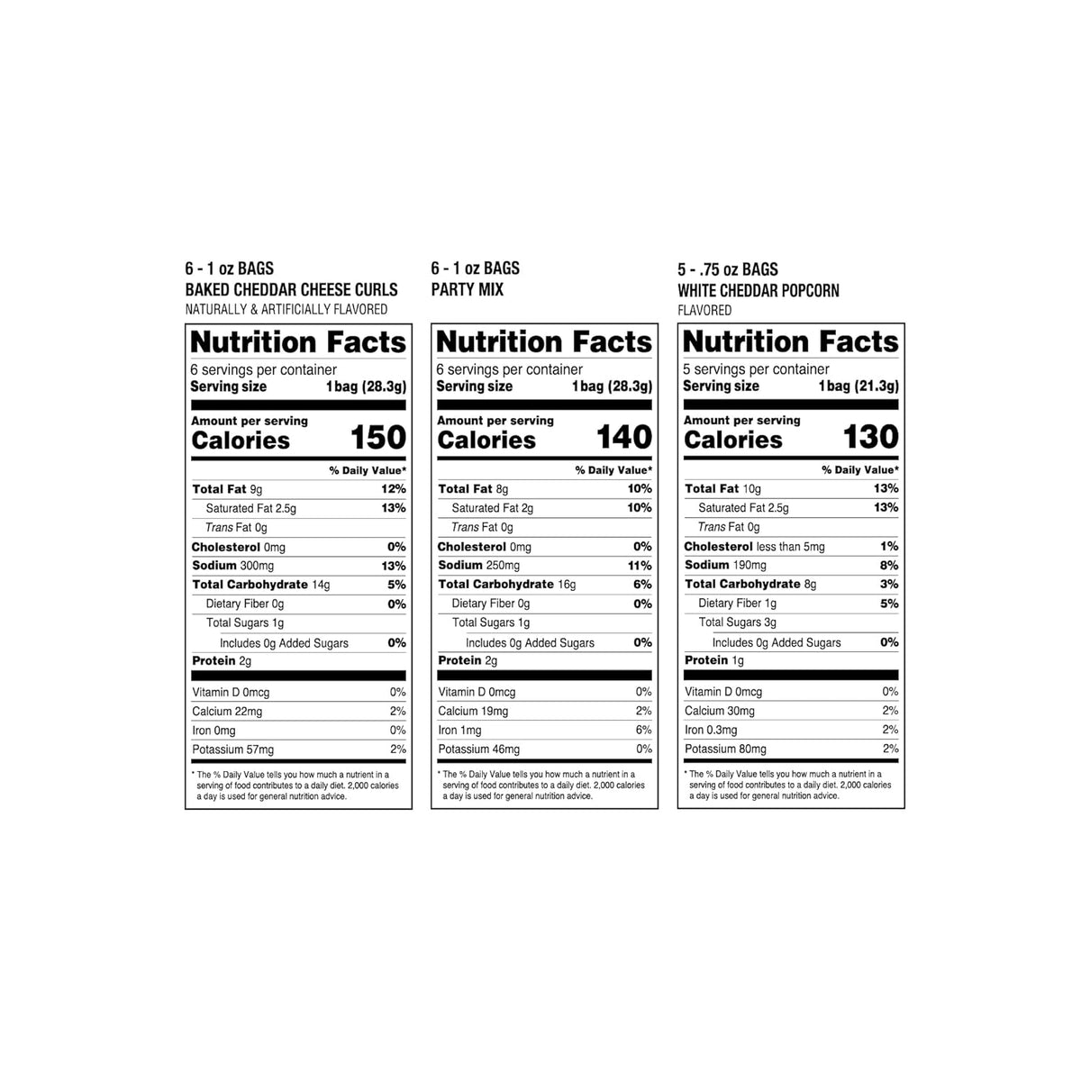 Snack Variety Pack, Potato Chips, Cheese Curls, Popcorn, Party Mix (Pack of 42) K28569