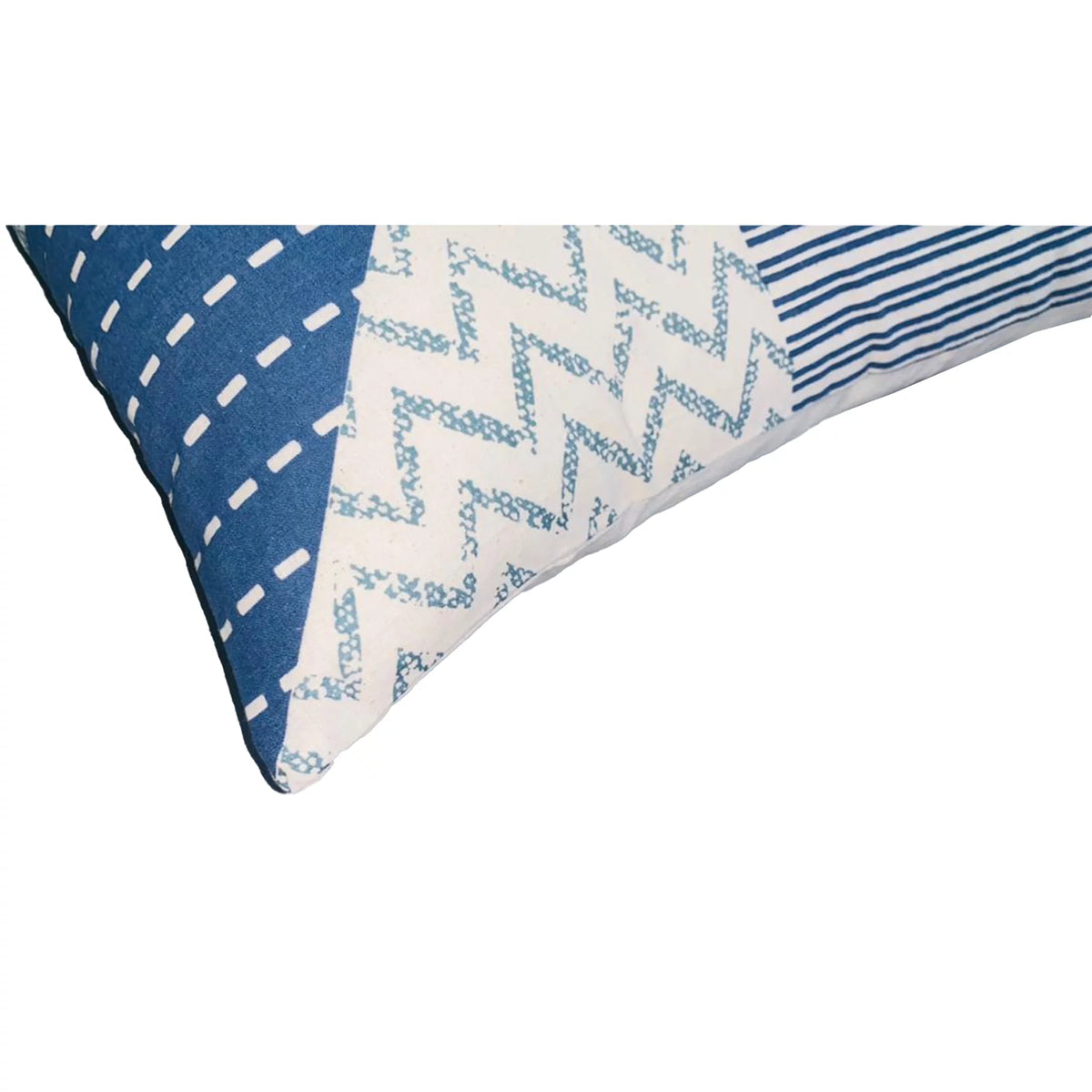 18 x 18 Square Cotton Accent Pillow, Blue, White N494462