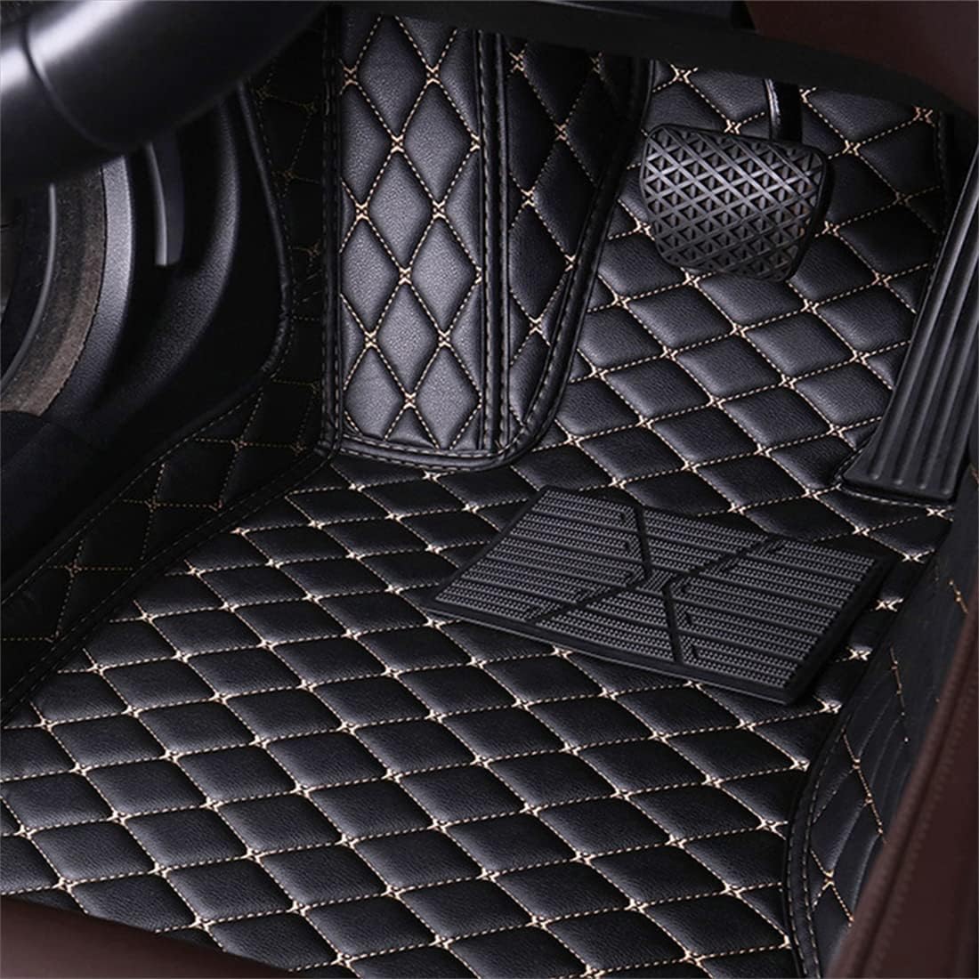 Black Beige Pack of 2 Car Mat L210
