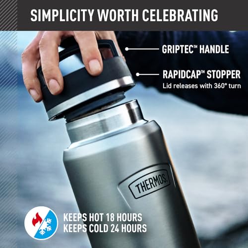 Stainless Steel Vacuum Insulated Water Bottle with Screw Top Lid 32 Ounce U58162