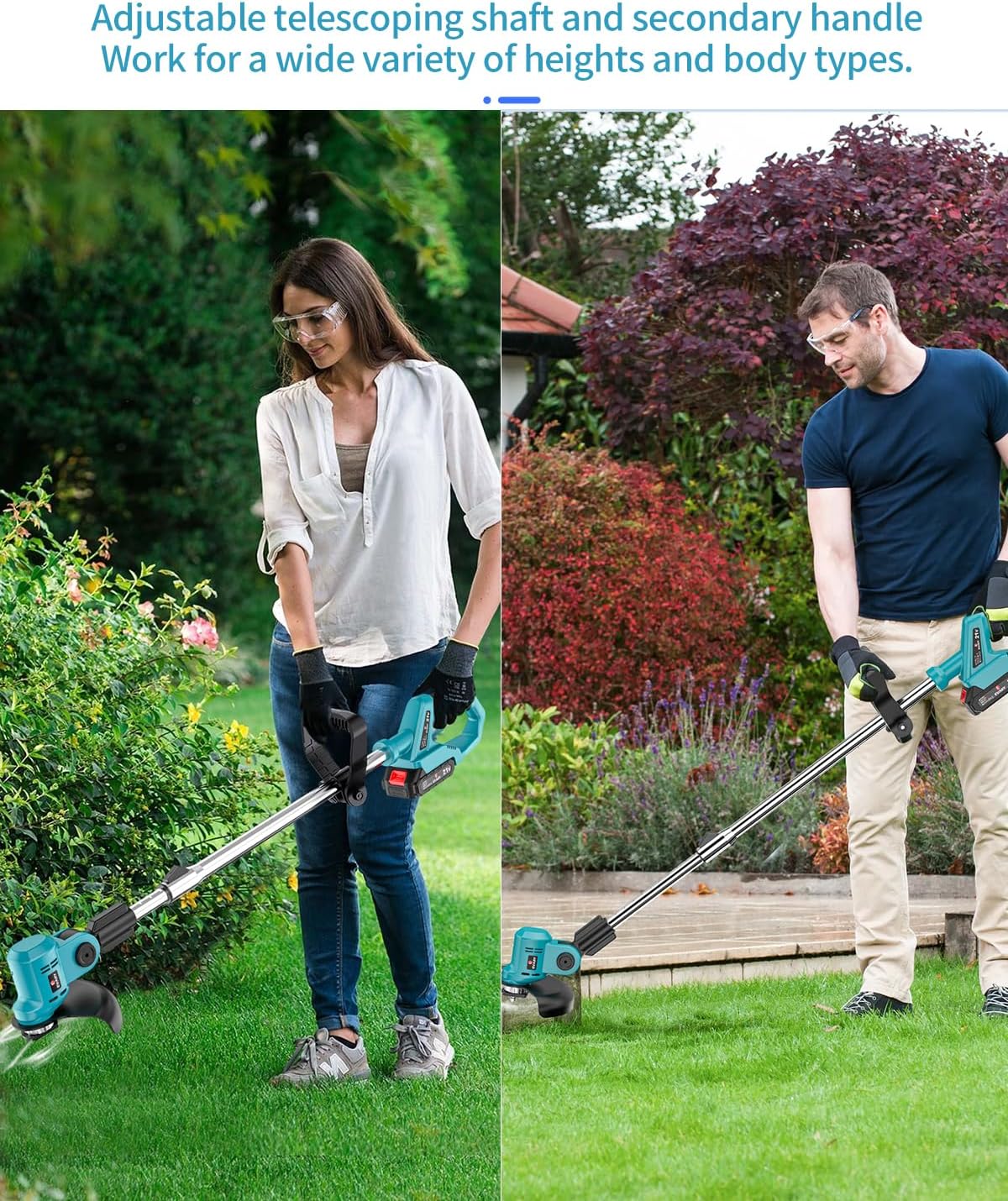 21V Cordless String Trimmer with 6000mAh Battery Y381618
