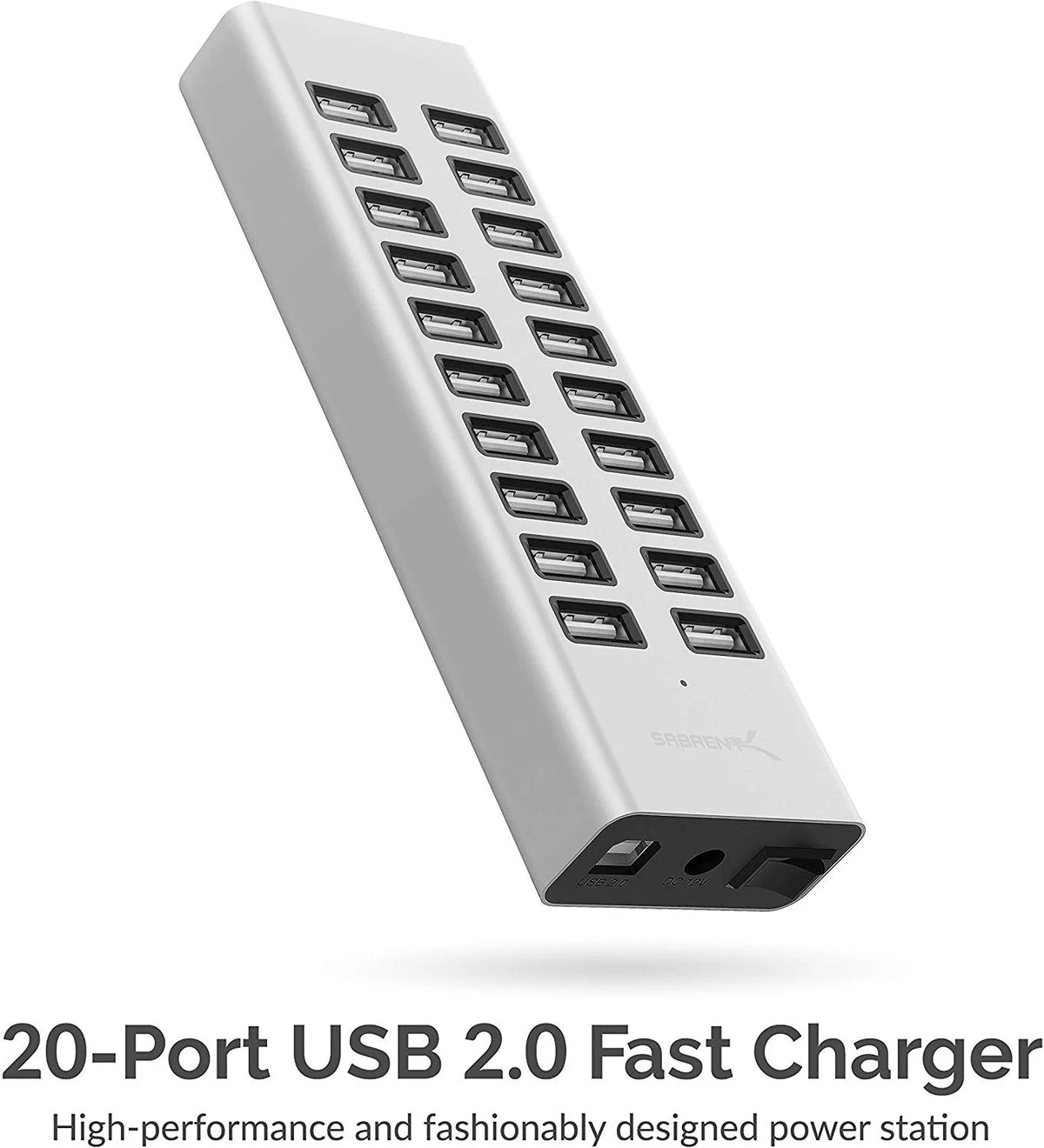 90W 20 Port USB 2.0 Fast Charger with Power Supply A85053