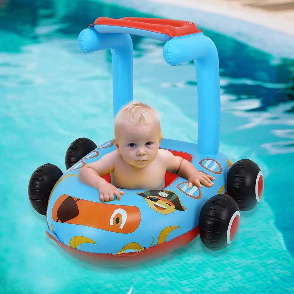 Toddlers Inflatable Pool Float Toys with Water Spray Gun Pirate Boat N34076