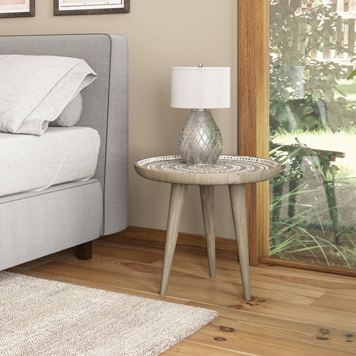 Hand Carved Side Table E3270