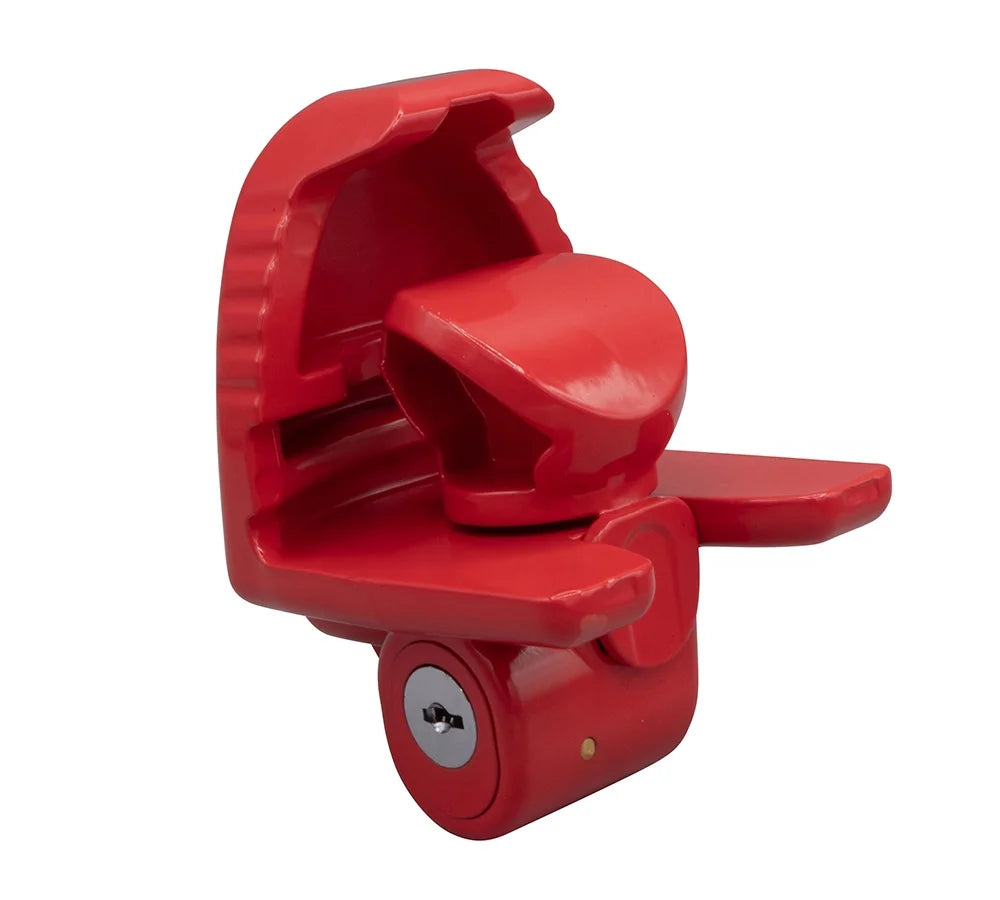 Red Steel Trailer Ball Hitch Lock C7127