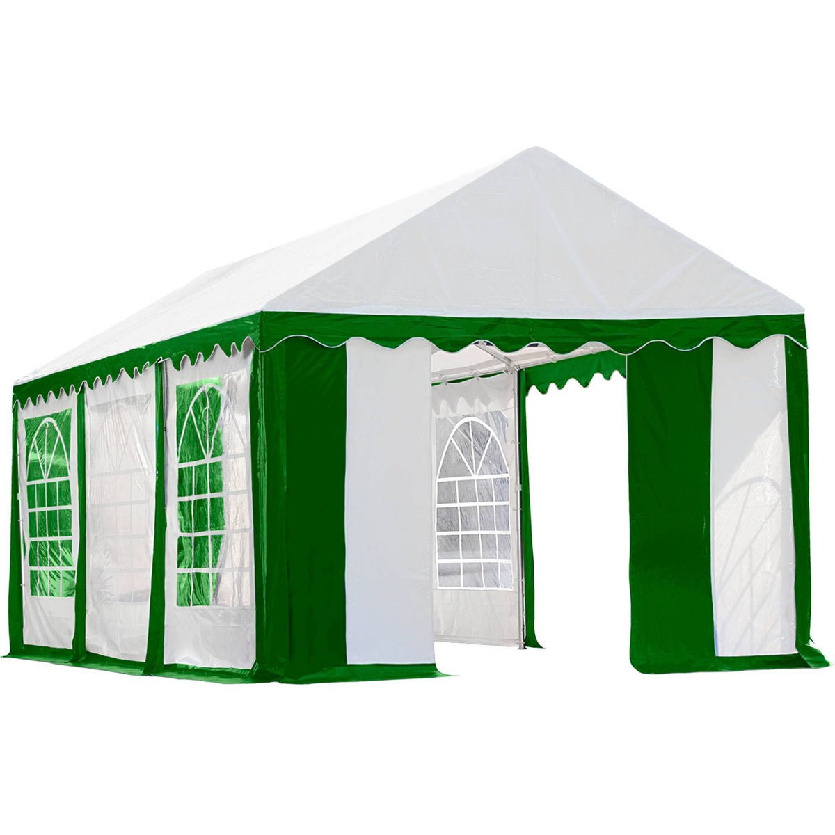 10' x 20' Green/White Party Tent W895