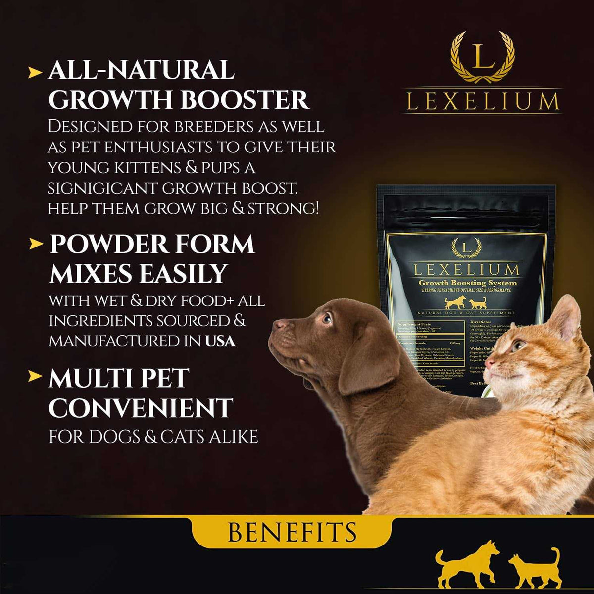 Weight Gainer Supplement for Dogs & Cats F3289