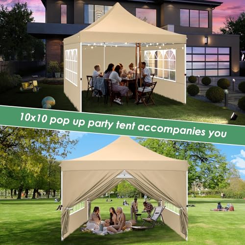 10x20 Pop Up Canopy Tent with 6 Sidewalls White W491213