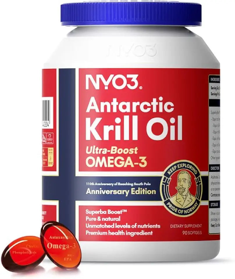 Krill Oil Omega 3 Supplement 1000mg 90 Softgels EPA & DHA S944