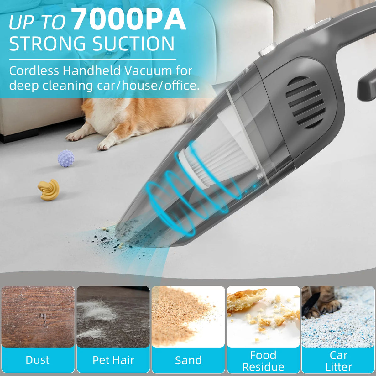 Cordless Handheld Car Vacuum Cleaner G673