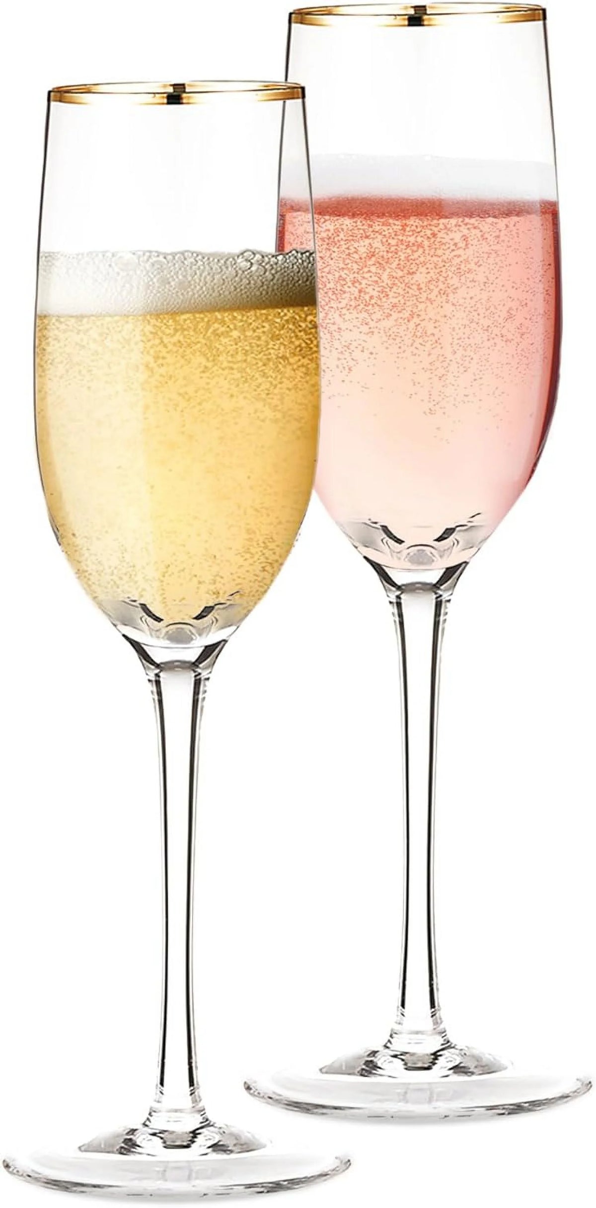 7.7 Oz Crystal Champagne Flutes Set Of 2 S4743