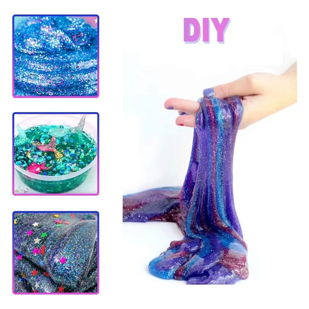Fluffy Galaxy Slime 3-Pack Egg-Shaped DIY Slime H384
