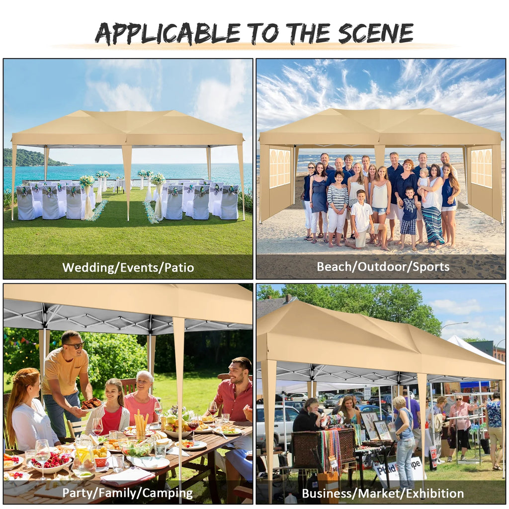 10' x 20' Pop Up Canopy Tent with Carrying Bag T329