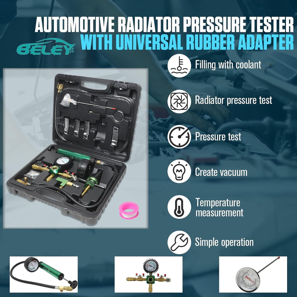 12 PCS Coolant System Refill Kit with Universal Adapter K194677