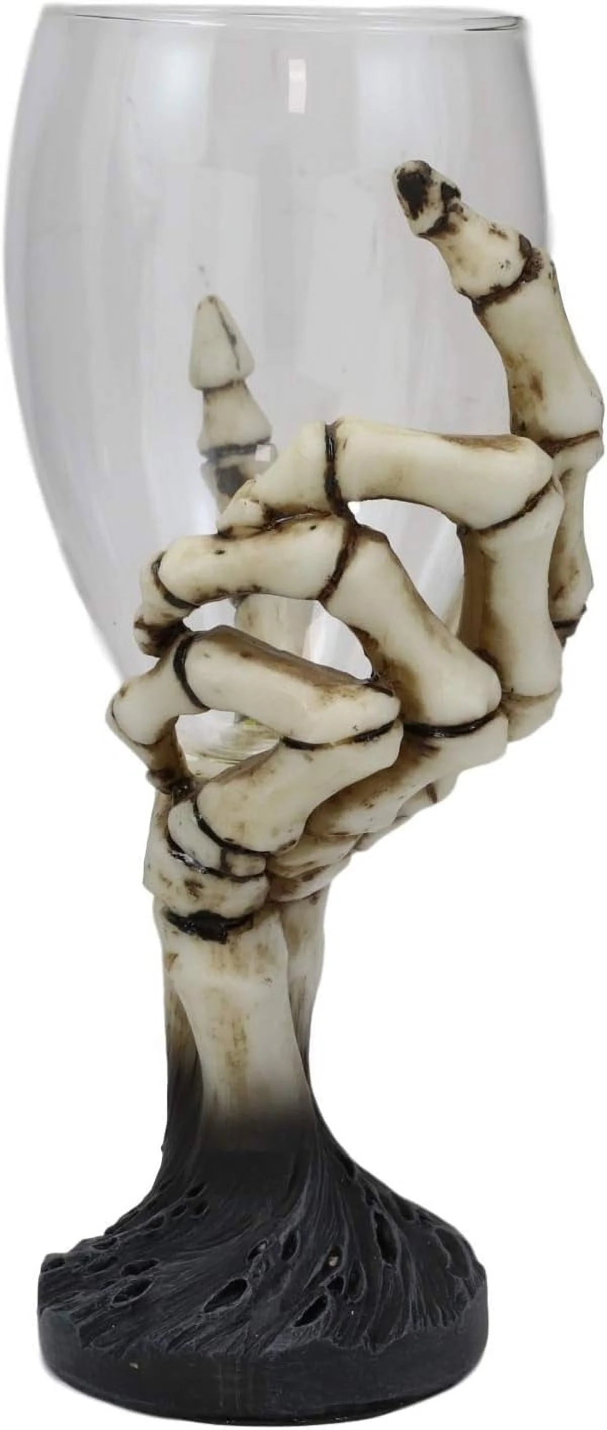 Gothic Skeleton Wine Goblet Glass Chalice T95900