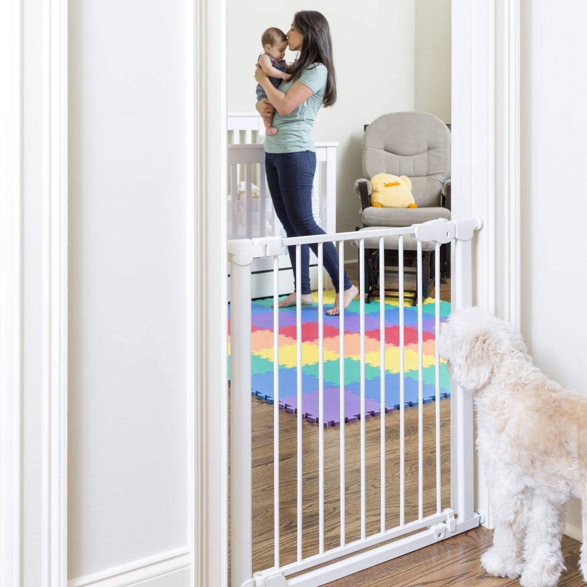 White Pressure Mounted Gate W35035