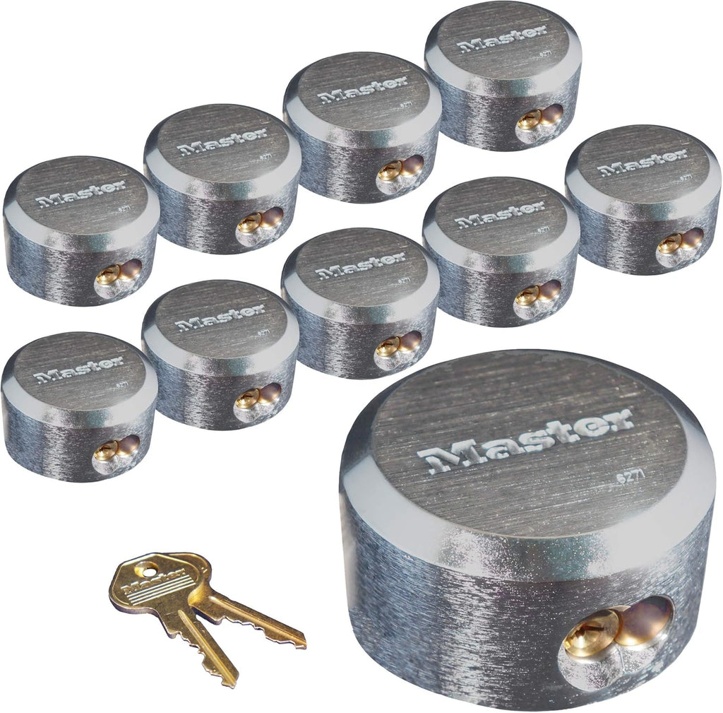 10 Pack Chrome Rekeyable Pin Tumbler Padlock K233737