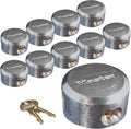 10 Pack Chrome Rekeyable Pin Tumbler Padlock K233737