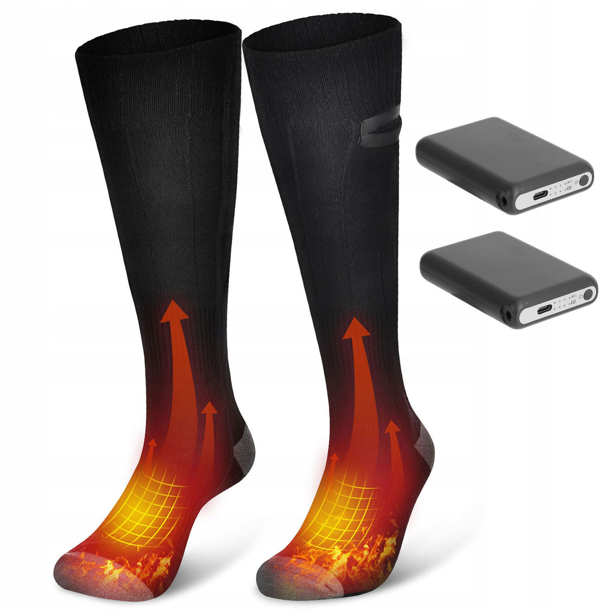 Rechargeable Heated Socks with 4 Heat Settings Y996