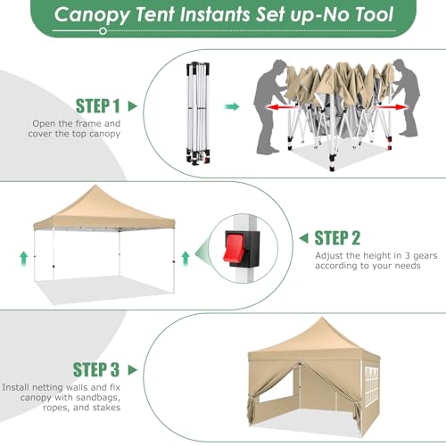 10x20 Pop Up Canopy Tent with 6 Sidewalls White W491213