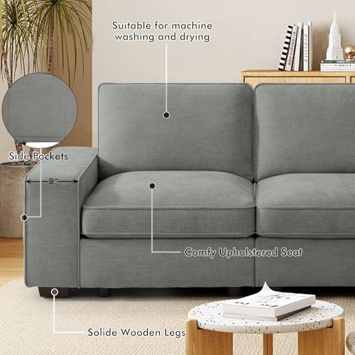 100" Chenille Fabric Modular Sofa with Seats Storage S71884