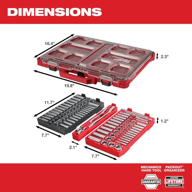 106-Piece SAE/Metric Ratchet and Socket Mechanics Tool Set with Case I58718