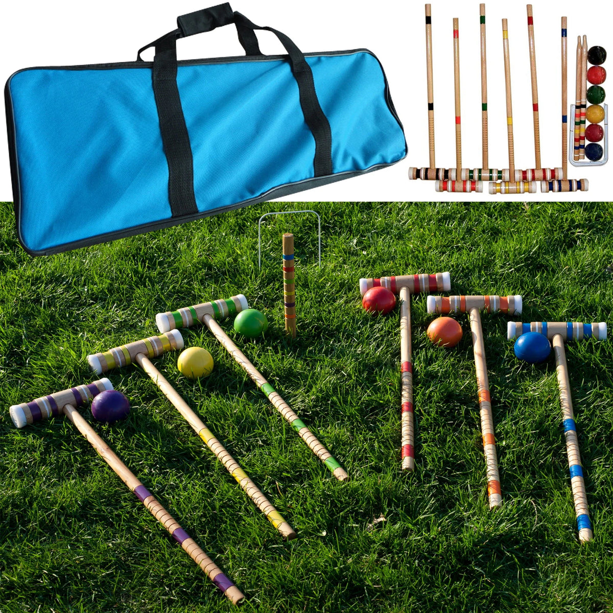 6 Player Croquet Set with Carrying Case L1437
