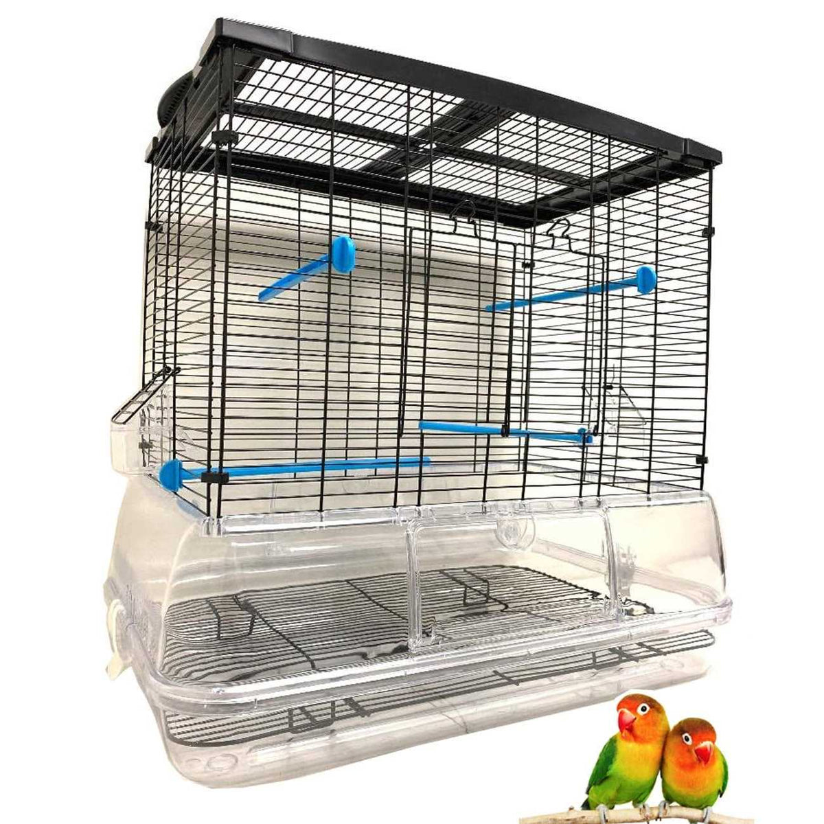 Large Flight Bird Cage with Detachable Clear Base W343