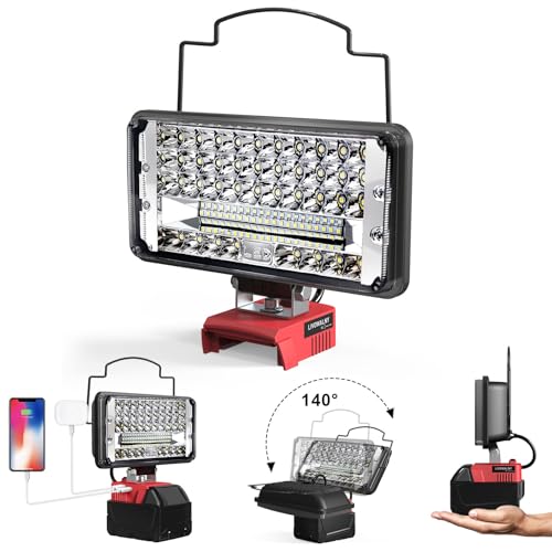 Portable LED Work Light 60W 6000LM Cordless Flood Lights V811