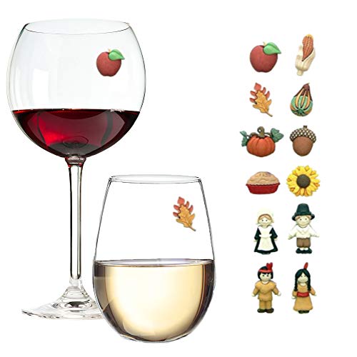 Magnetic Wine Glass Charms Set of 12 Drink Markers B152615