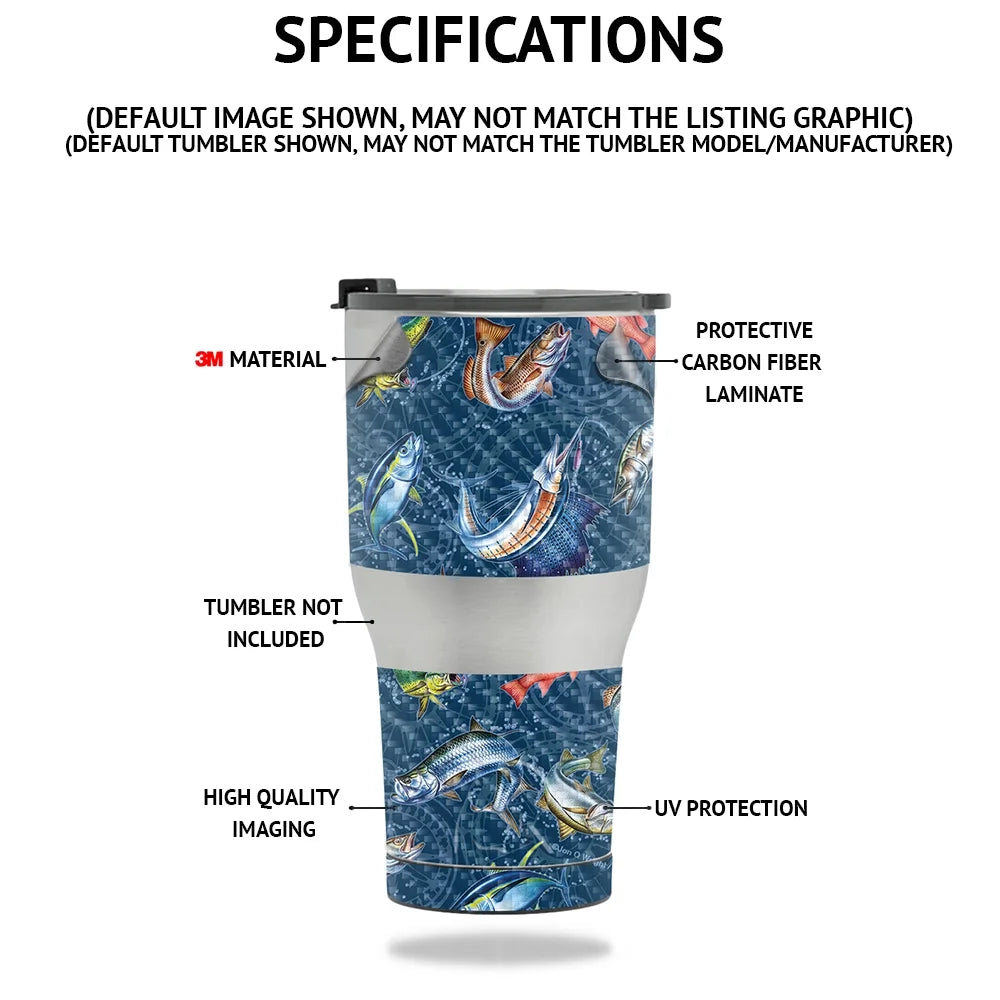 Carbon Fiber Skin Compatible With Hydro Flask 40 oz. Wide Mouth Sticker Design T973