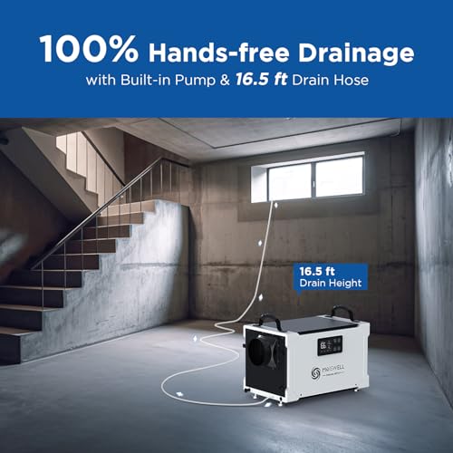 145 Pints Commercial Dehumidifier with Pump and Drain Hose S772