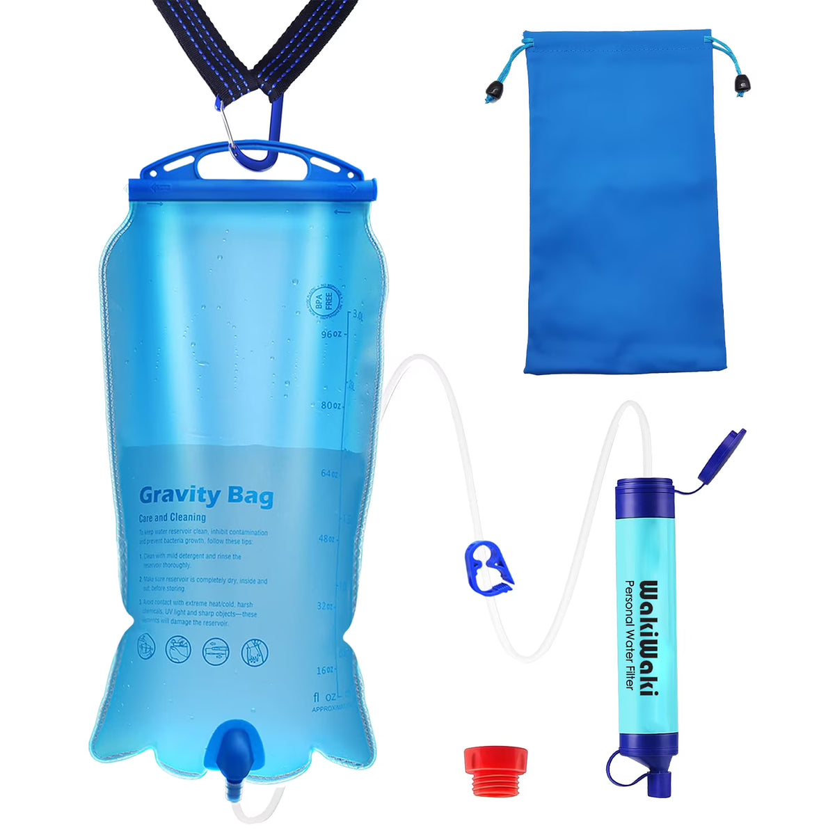 Gravity Water Filter for Camping, Hiking, Backpacking W106918