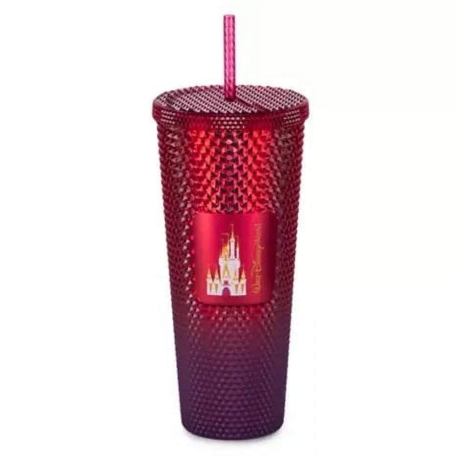 Red Ombre Tumbler With Straw A22156