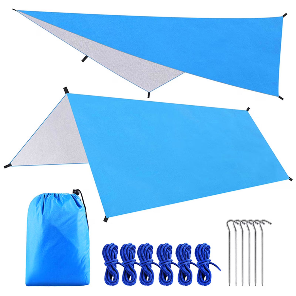 9.8ft Waterproof Camping Tarp Hammock Sunshade Rain Shelter Tarpaulin Canopy Y7019