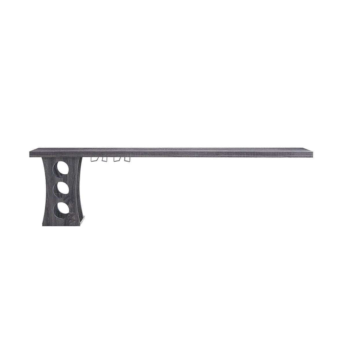 Distressed Grey Floating Wine Rack X1590