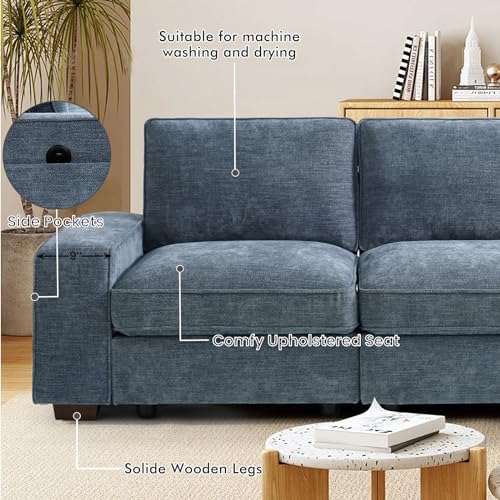 100" Chenille Fabric Modular Sofa with Seats Storage S71884