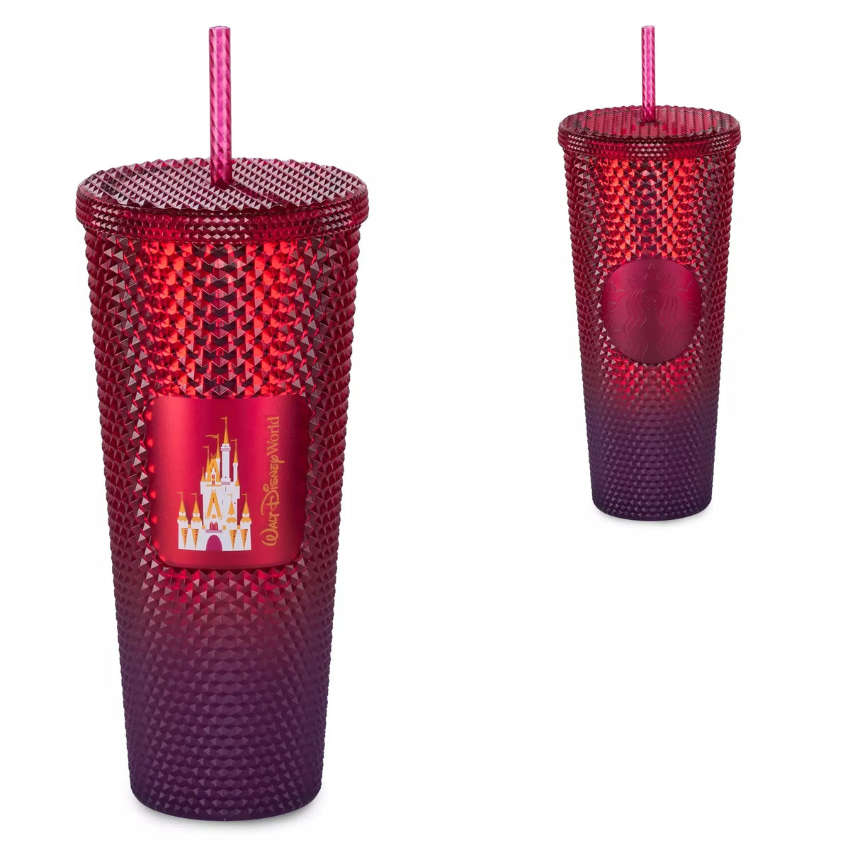 Red Ombre Tumbler With Straw A22156