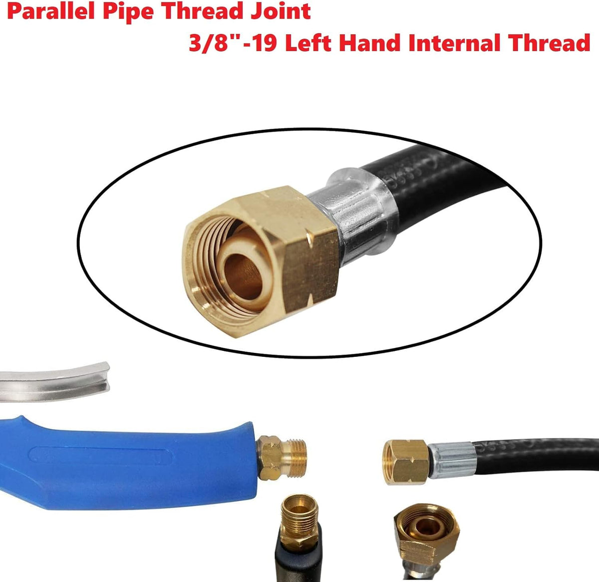 350PSI Soft Nose P.O.L Valve with 12 Feet Propane Weed Burner Torch Hose Adapter F652