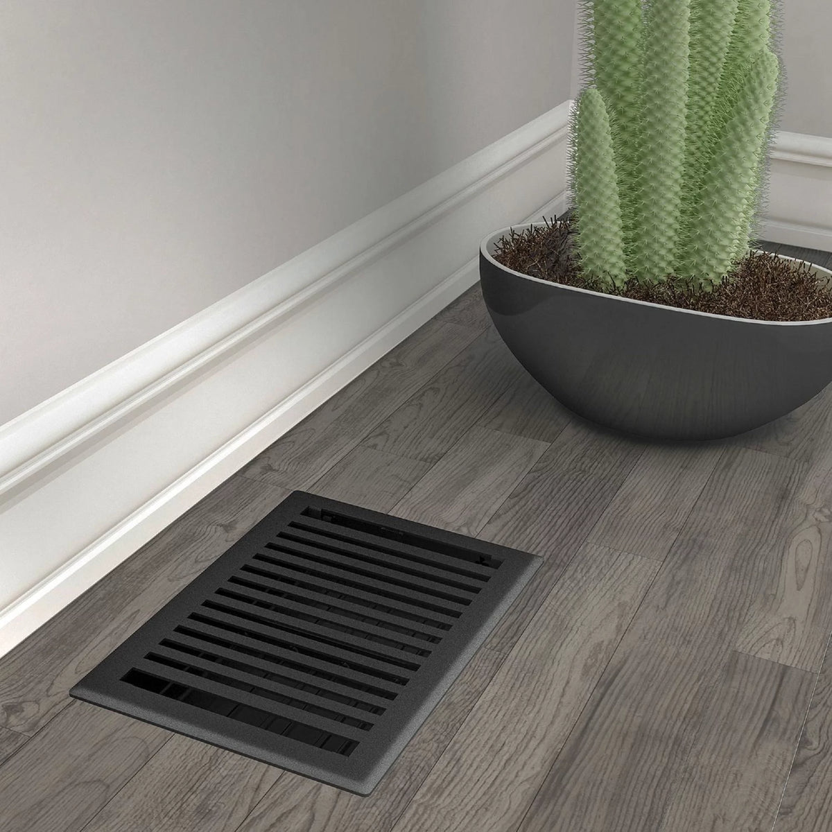 Black Iron Metal Floor Register P5987