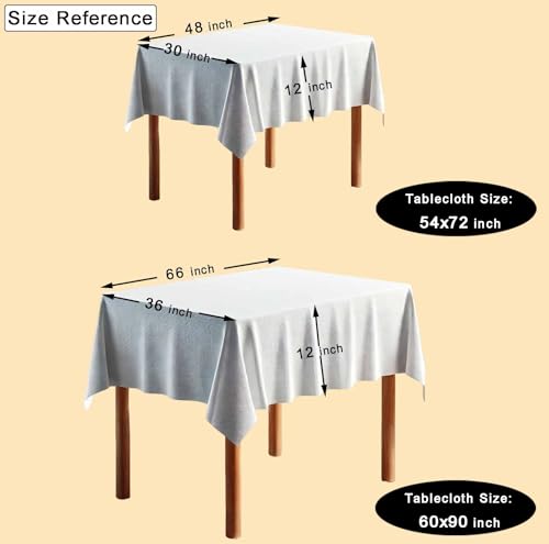 White Lace Rectangular 60x90 Inch Vinyl Tablecloth J6776