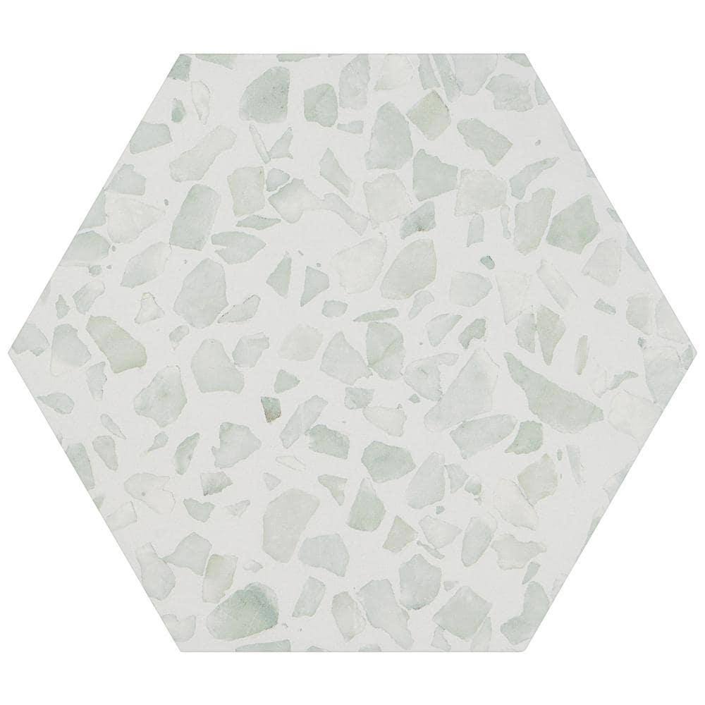 Green Terrazzo Matte Porcelain Floor and Wall Tile N835