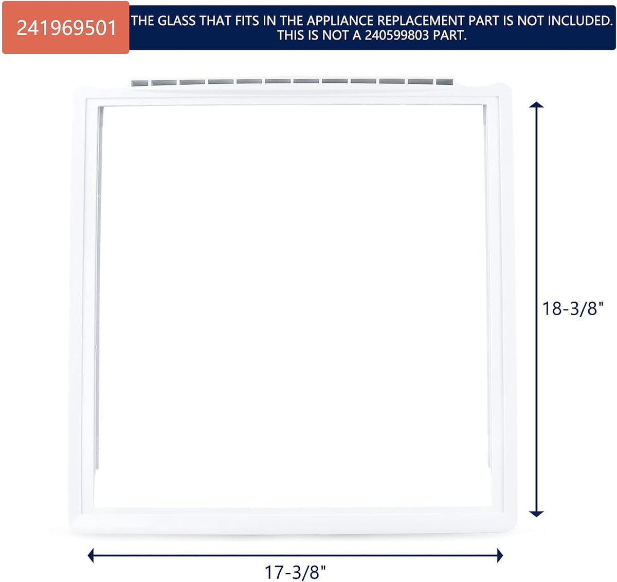Crisper Pan Cover, Shelf Frame, Delicatessen Drawer Cover I764392
