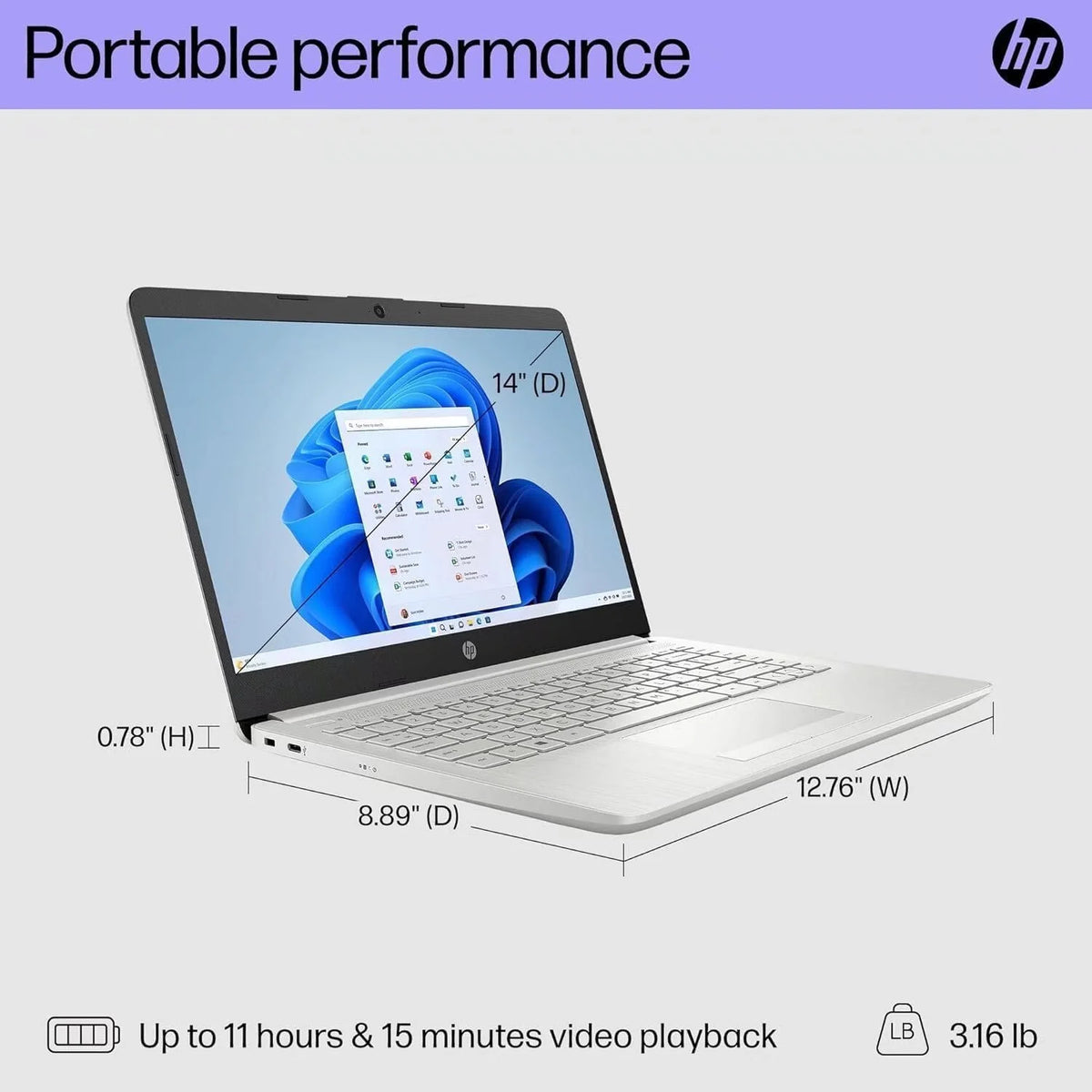 14-inch Laptop with 16GB RAM, 320GB Storage I871