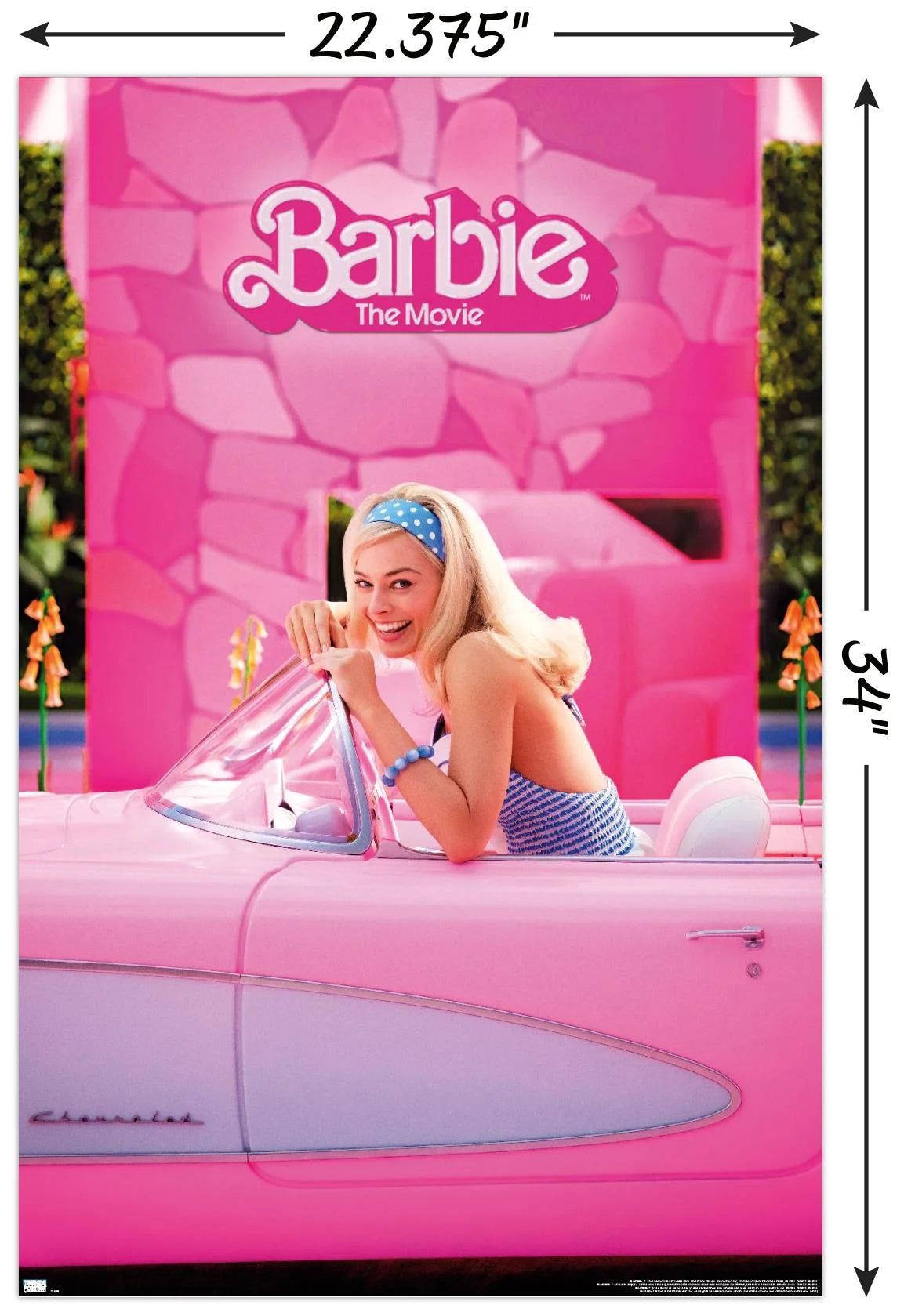 Barbie Car Wall Poster, 22.375" x 34" M8640